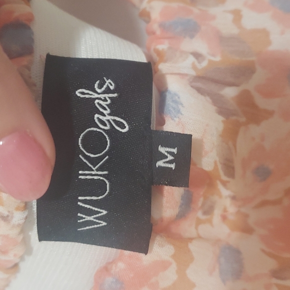 Wukogals Flow Print Skirt in Apricot - Picture 5 of 5